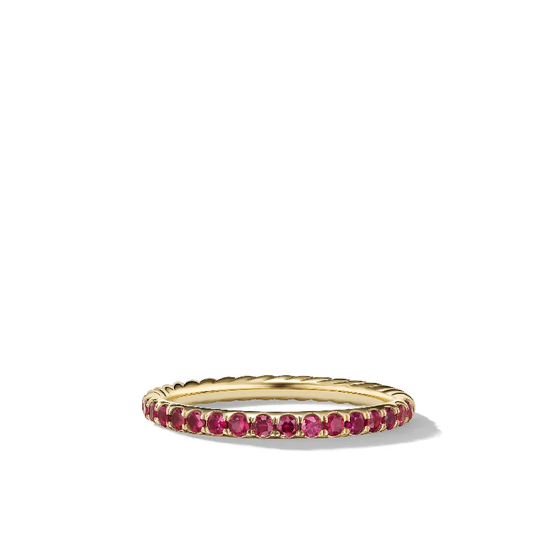 Seasonal Jewelry Clearance – Best Styles At The Lowest Prices Cable Collectibles® Stack Ring in 18K Yellow Gold with Pavé Rubies\, 2mm Seasonal Jewelry Clearance – Best Styles At The Lowest Prices Cable Collectibles® Stack Ring in 18K Yellow Gold with Pavé Rubies\, 2mm