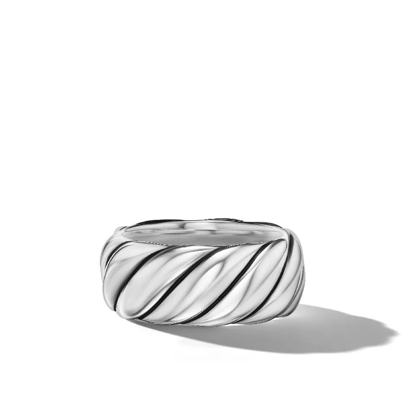 Huge Savings On Timeless Jewelry Collections Sculpted Cable Band Ring in Sterling Silver\, 9mm Huge Savings On Timeless Jewelry Collections Sculpted Cable Band Ring in Sterling Silver\, 9mm