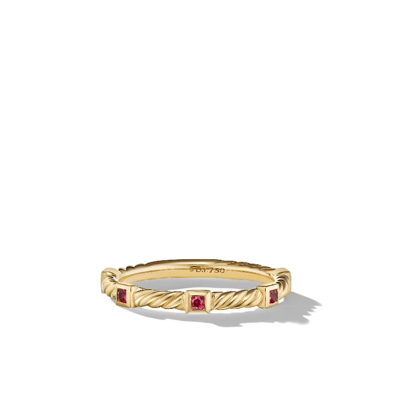 Personalized Jewelry Sale – Unique Gifts At Low Prices Cable Collectibles® Stack Ring in 18K Yellow Gold with Rubies\, 2mm Personalized Jewelry Sale – Unique Gifts At Low Prices Cable Collectibles® Stack Ring in 18K Yellow Gold with Rubies\, 2mm