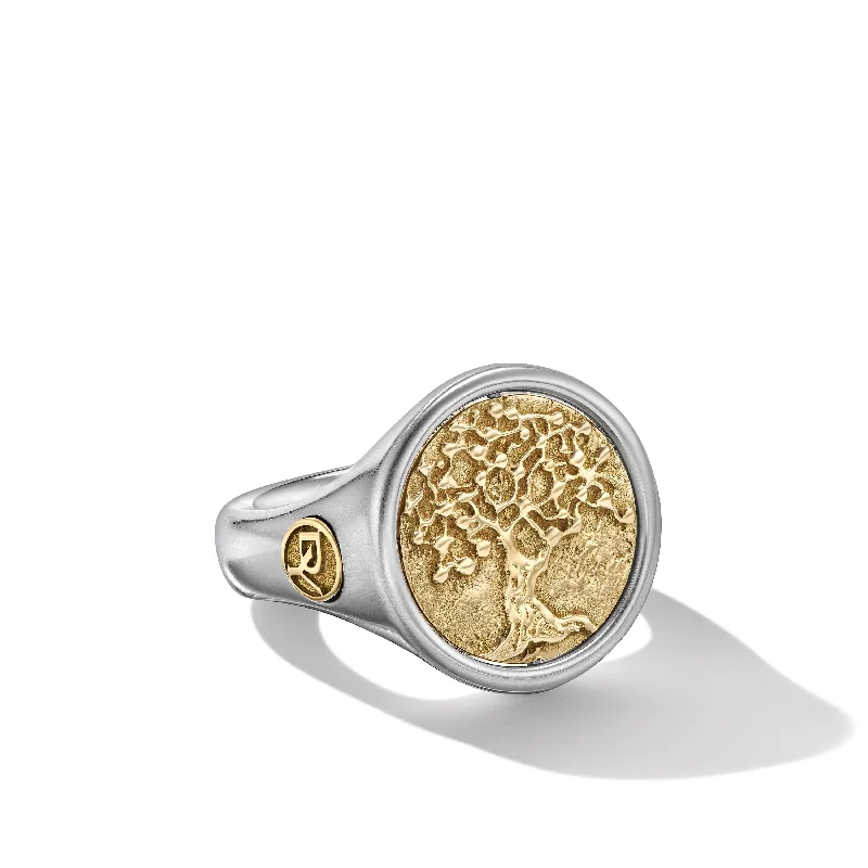 Jewelry Clearance – Final Chance To Save Big Life and Death Duality Signet Ring in Sterling Silver with 18K Yellow Gold\, 20mm Jewelry Clearance – Final Chance To Save Big Life and Death Duality Signet Ring in Sterling Silver with 18K Yellow Gold\, 20mm