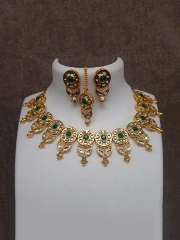 Jewelry Clearance Event – Stock Up Before It's Over Round Cut Leaf Kundan Necklace And Earring Set Jewelry Clearance Event – Stock Up Before It's Over Round Cut Leaf Kundan Necklace And Earring Set