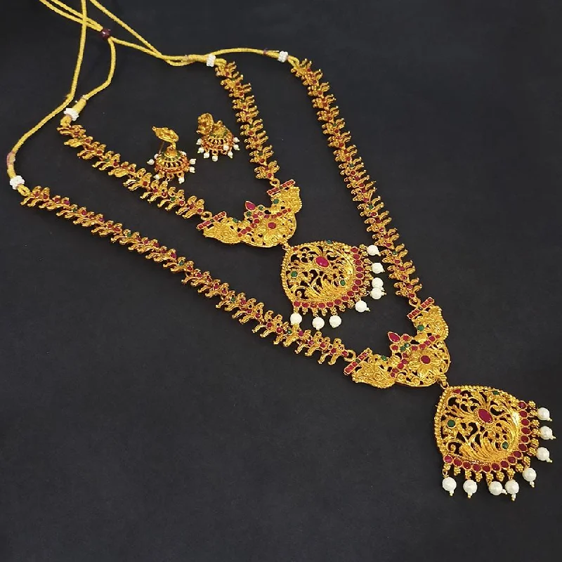 Sparkle For Less – Shop Our Limited-Time Jewelry Deals Kriaa Gold Plated Green & Pink & Pearl Double Necklace Set - 1116001 Sparkle For Less – Shop Our Limited-Time Jewelry Deals Kriaa Gold Plated Green & Pink & Pearl Double Necklace Set - 1116001