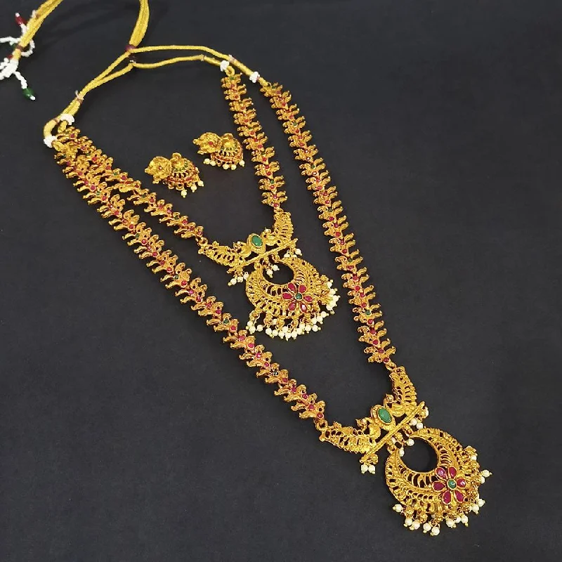 Jewelry Sale Bonanza – Grab Your Sparkle Now Kriaa Gold Plated Green & Pink & Pearl Double Necklace Set - 1116004 Jewelry Sale Bonanza – Grab Your Sparkle Now Kriaa Gold Plated Green & Pink & Pearl Double Necklace Set - 1116004
