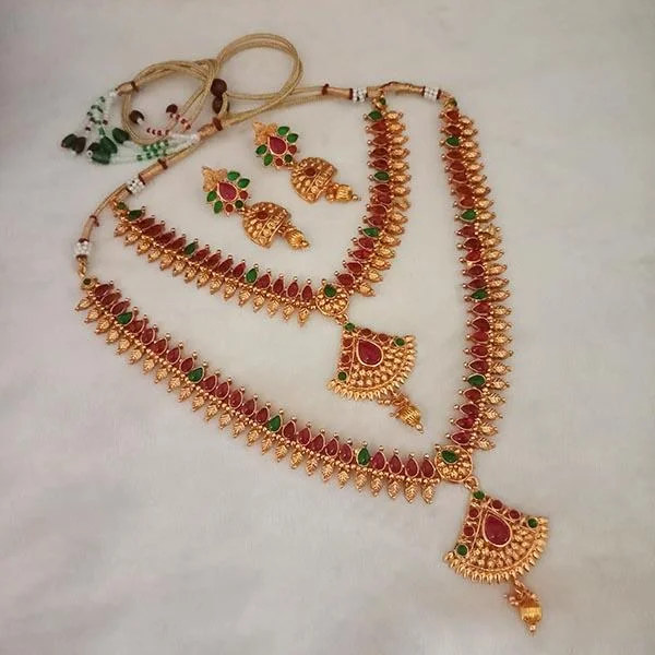 Premium Diamond Jewelry At Once-In-A-Lifetime Discounts Shubham Pota Stone Double Copper Necklace Set - FBK0050A Premium Diamond Jewelry At Once-In-A-Lifetime Discounts Shubham Pota Stone Double Copper Necklace Set - FBK0050A