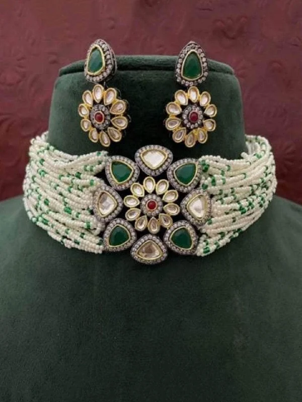 Once-A-Year Jewelry Sale – Grab Your Favorites Now Triangular Moti Choker And Earring Set Once-A-Year Jewelry Sale – Grab Your Favorites Now Triangular Moti Choker And Earring Set