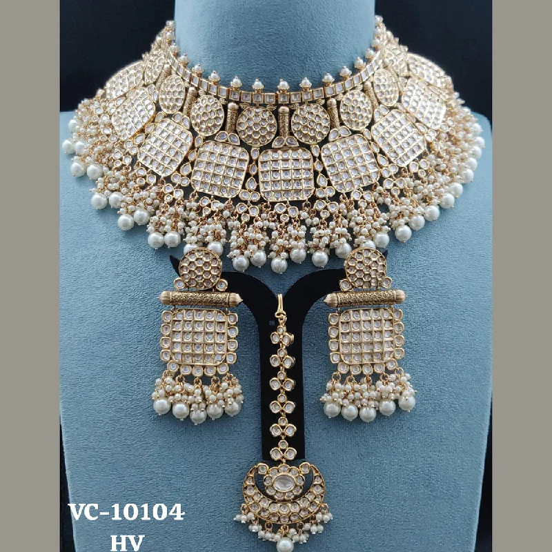 Dazzle With Discounts – Shop Jewelry On Sale Vivah Creations Gold Plated AD Stone Necklace Set Dazzle With Discounts – Shop Jewelry On Sale Vivah Creations Gold Plated AD Stone Necklace Set